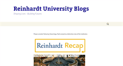 Desktop Screenshot of blogs.reinhardt.edu